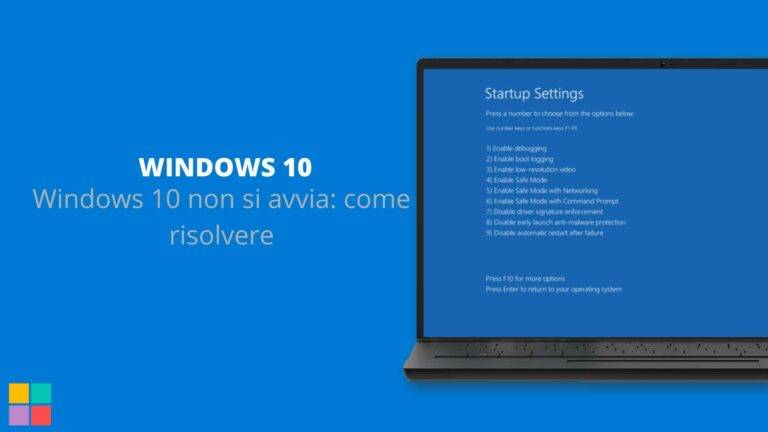 Windows 10 non si avvia: come risolvere