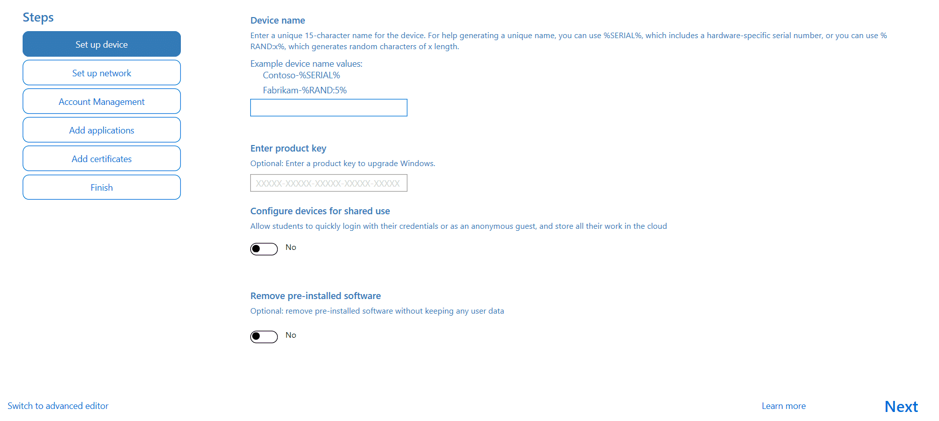 Windows Configuration Designer come automatizzare la configurazione di
