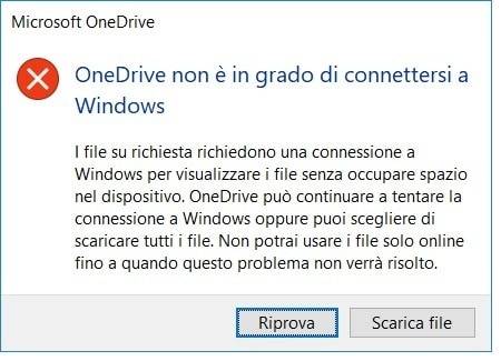 OneDrive non si connette a Windows, come risolvere?