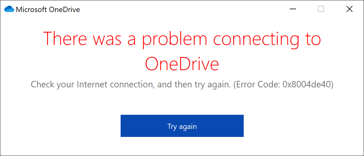 OneDrive-0x8004de40-error