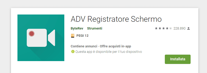 ome registrare lo schermo in Android con un app dedicata