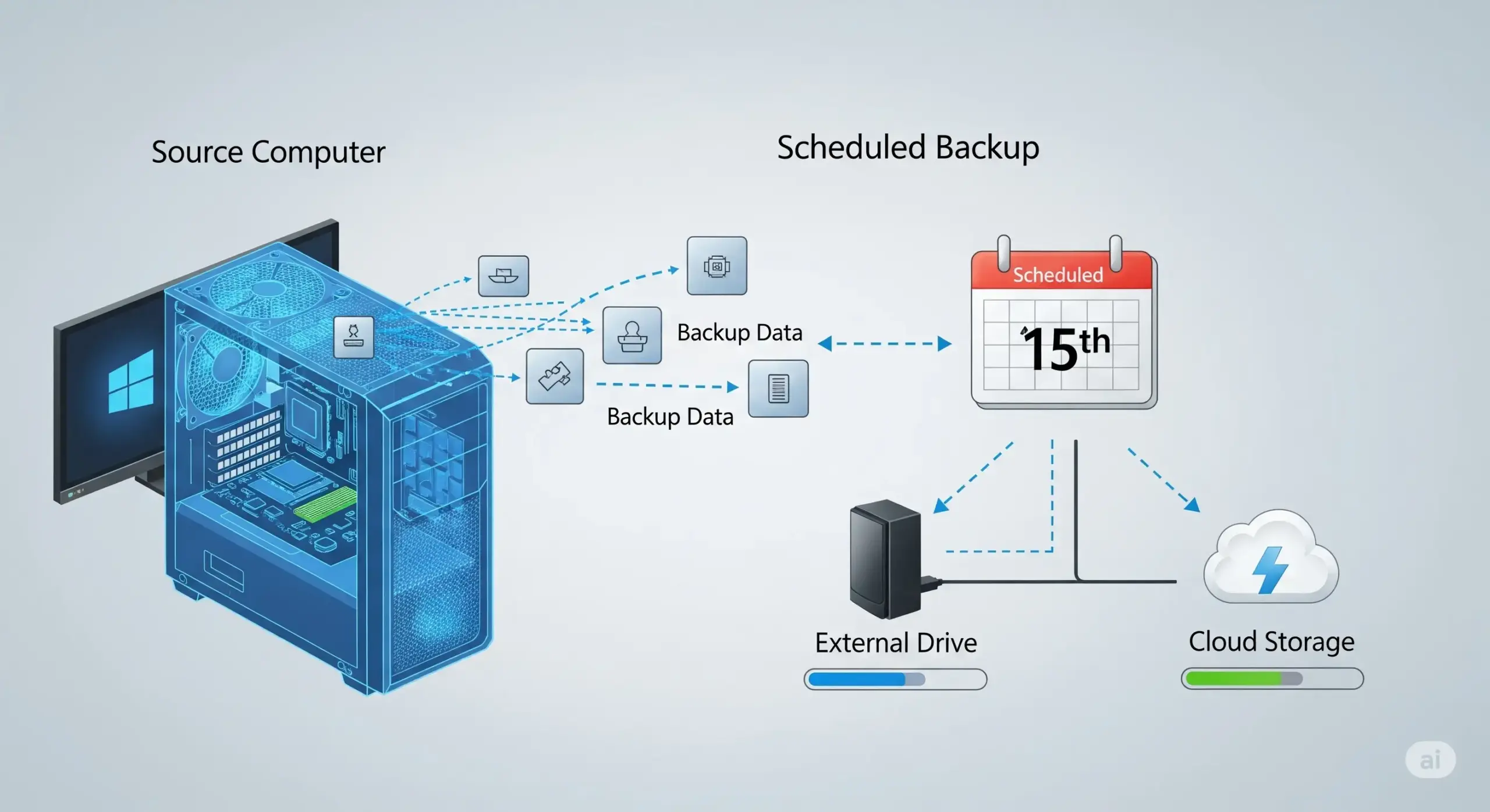 Come creare un backup pianificato automatico in Windows: guida completa