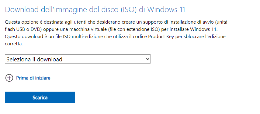 Come scaricare la ISO di Windows 11