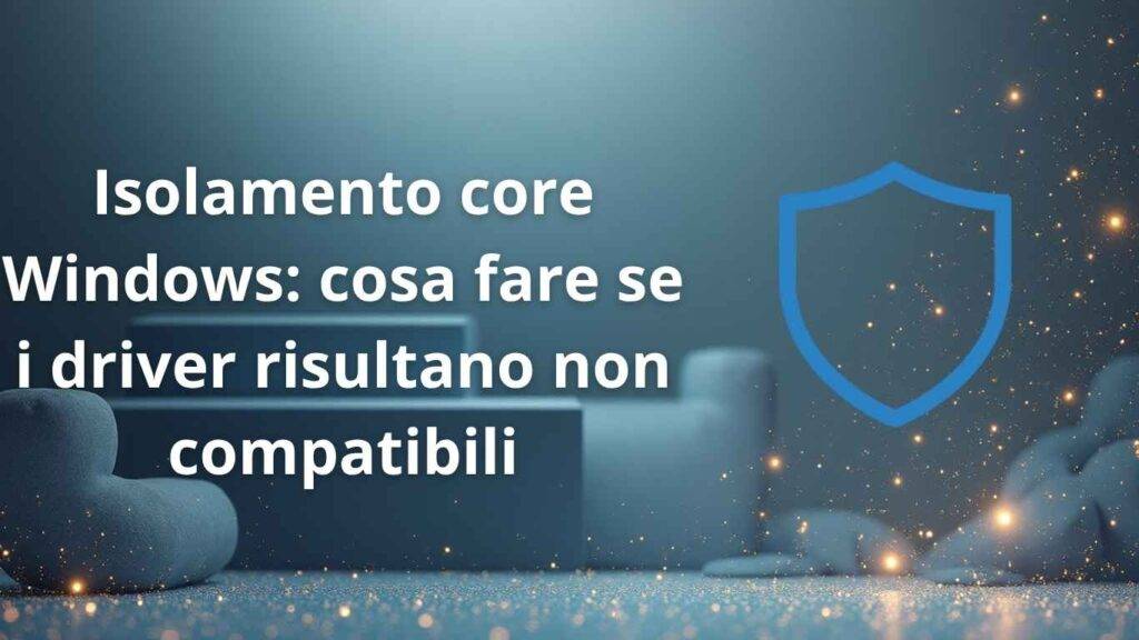 Isolamento core Windows cosa fare se i driver risultano non compatibili