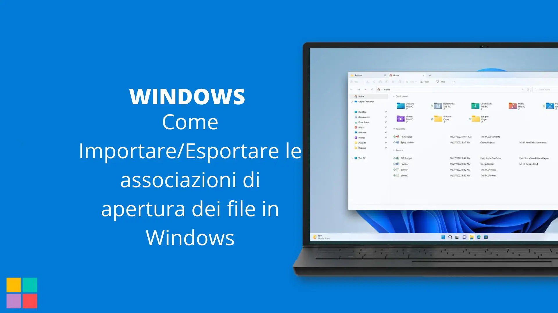 Come Importare/Esportare le associazioni di apertura dei file in Windows