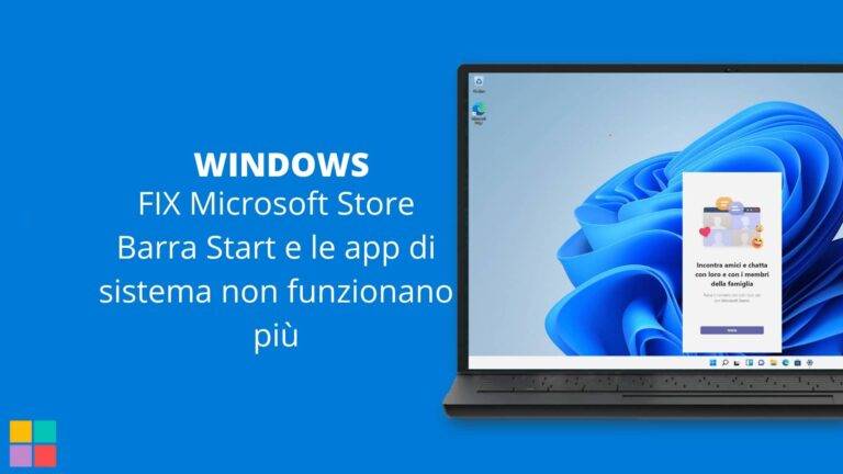 FIX Microsoft Store Barra Start e le app di sistema non funzionano più