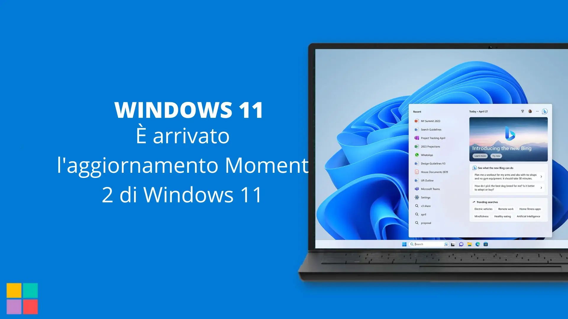 È arrivato l'aggiornamento Moment 2 di Windows 11