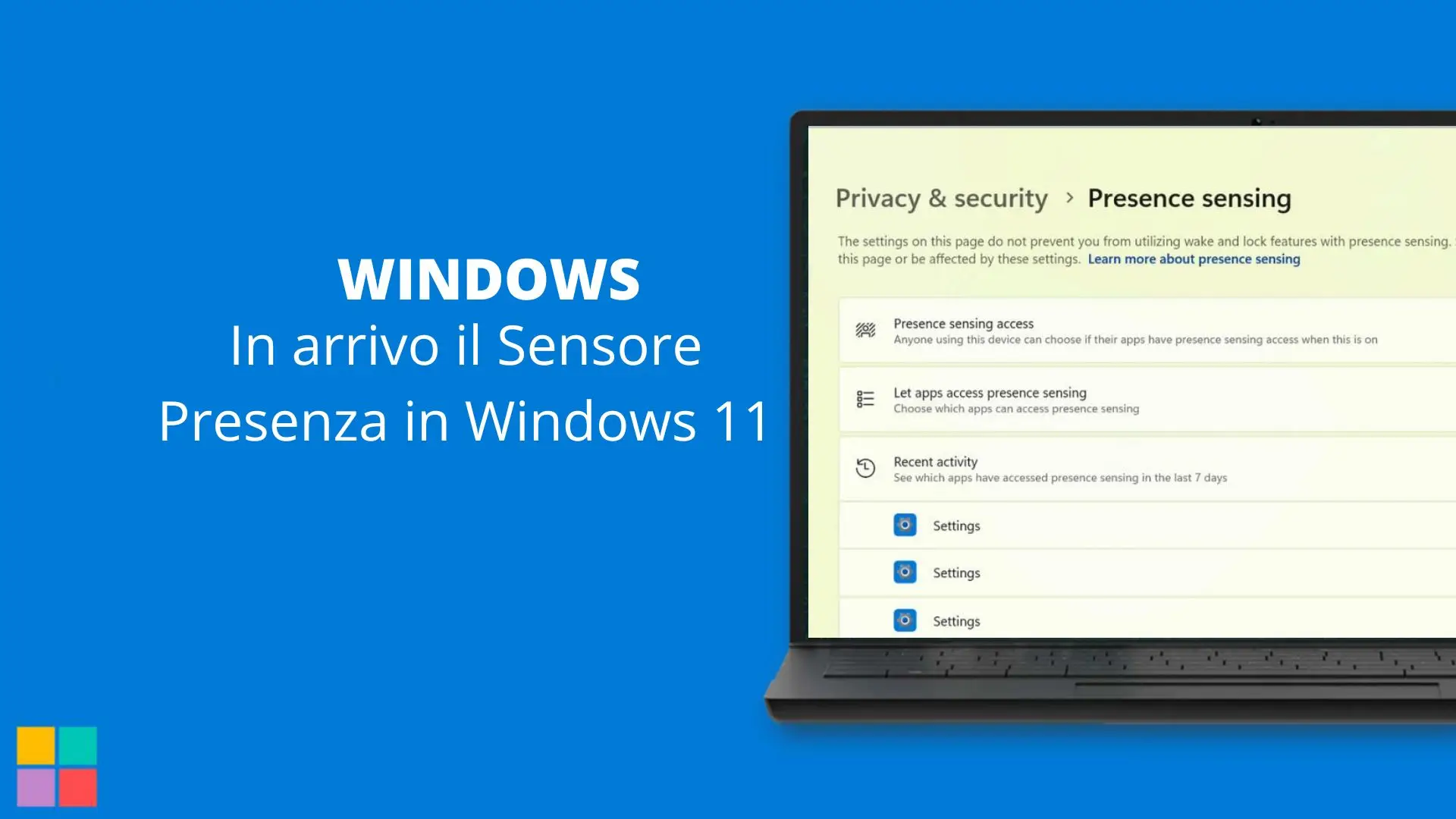 In arrivo il Sensore Presenza in Windows 11
