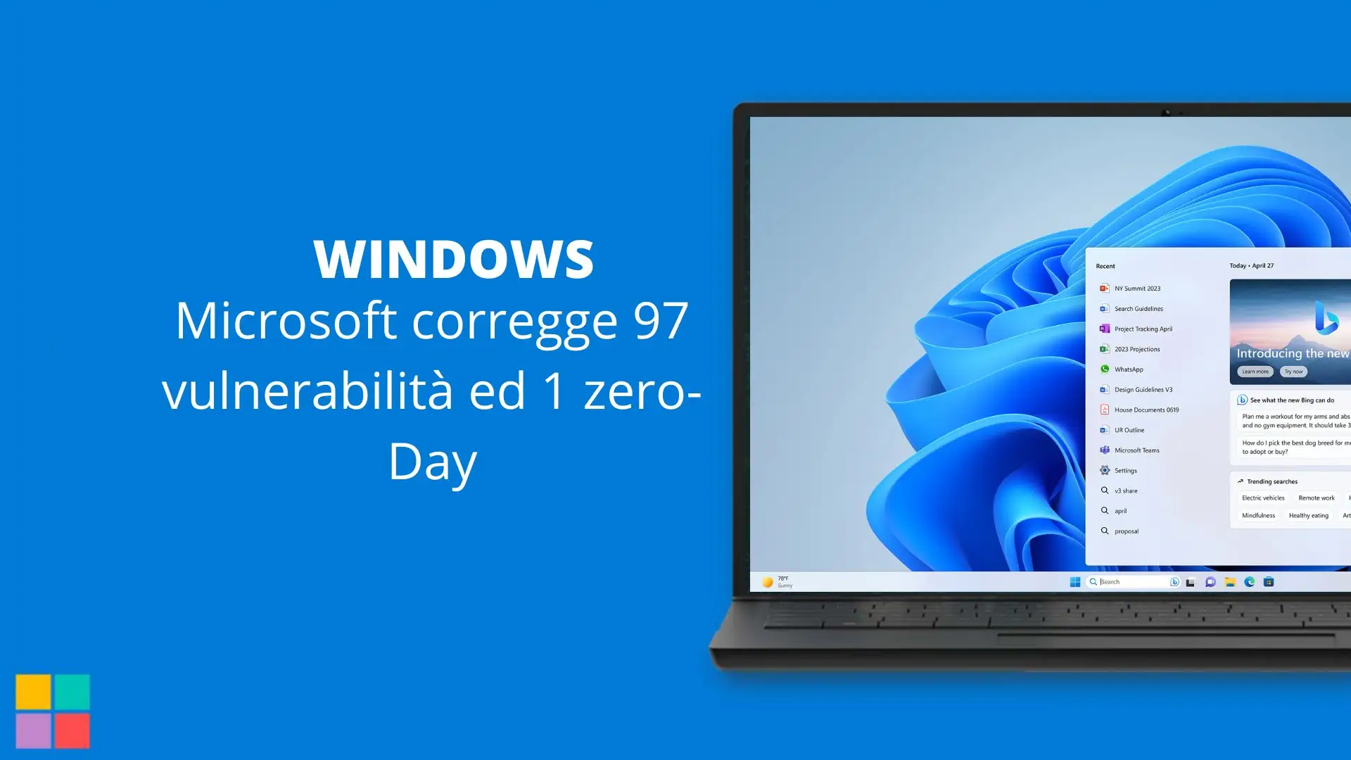 Microsoft corregge 97 vulnerabilità ed 1 zero-Day