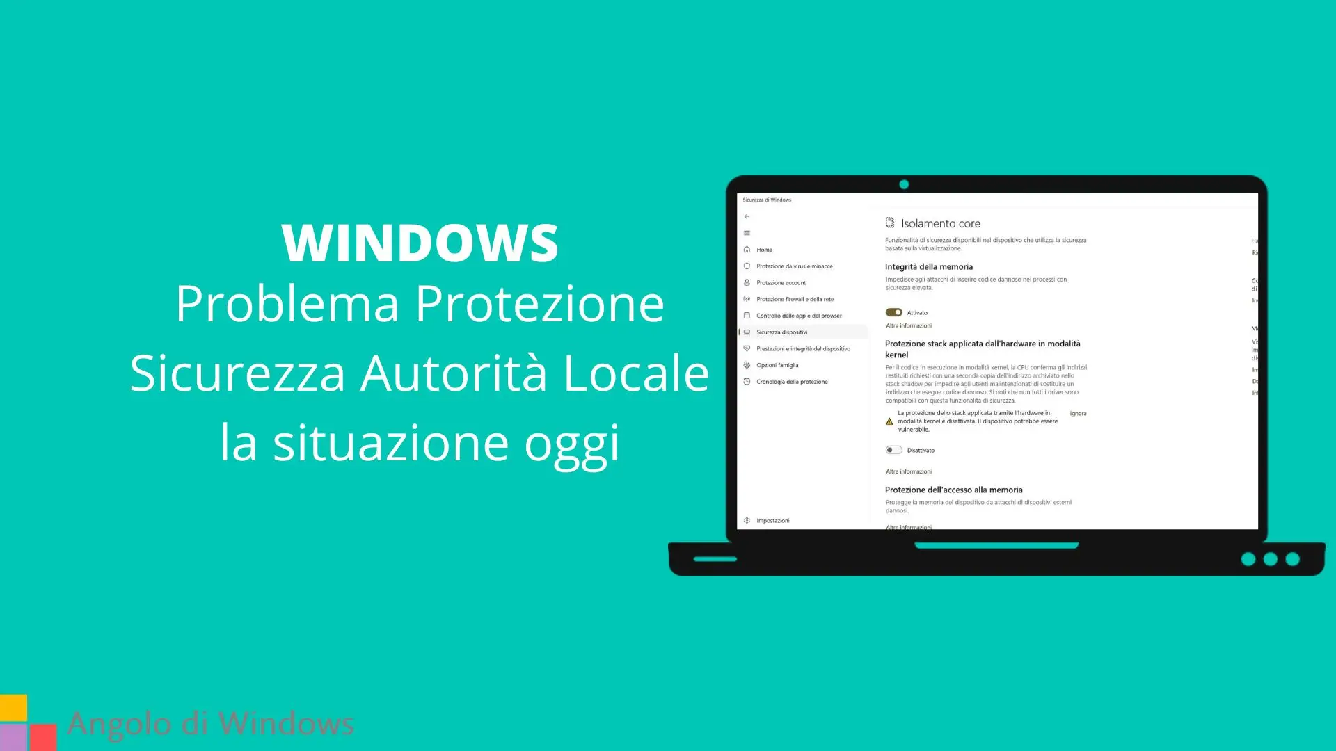 Problema Protezione Sicurezza Autorità Locale la situazione oggi