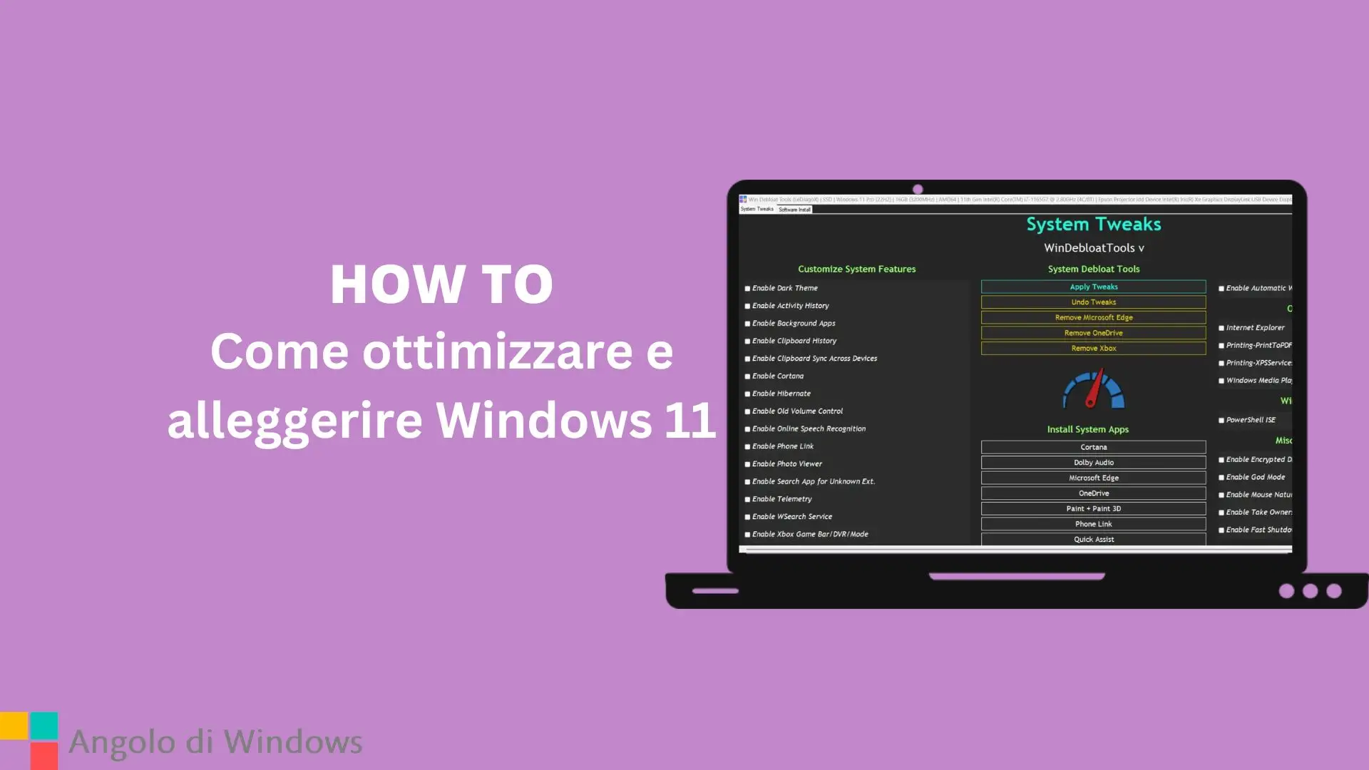 Come ottimizzare e alleggerire Windows 11