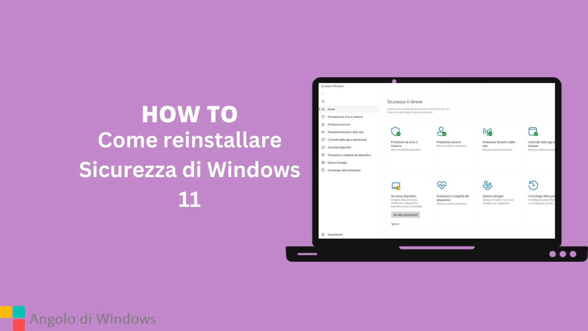 Come reinstallare Sicurezza di Windows 11
