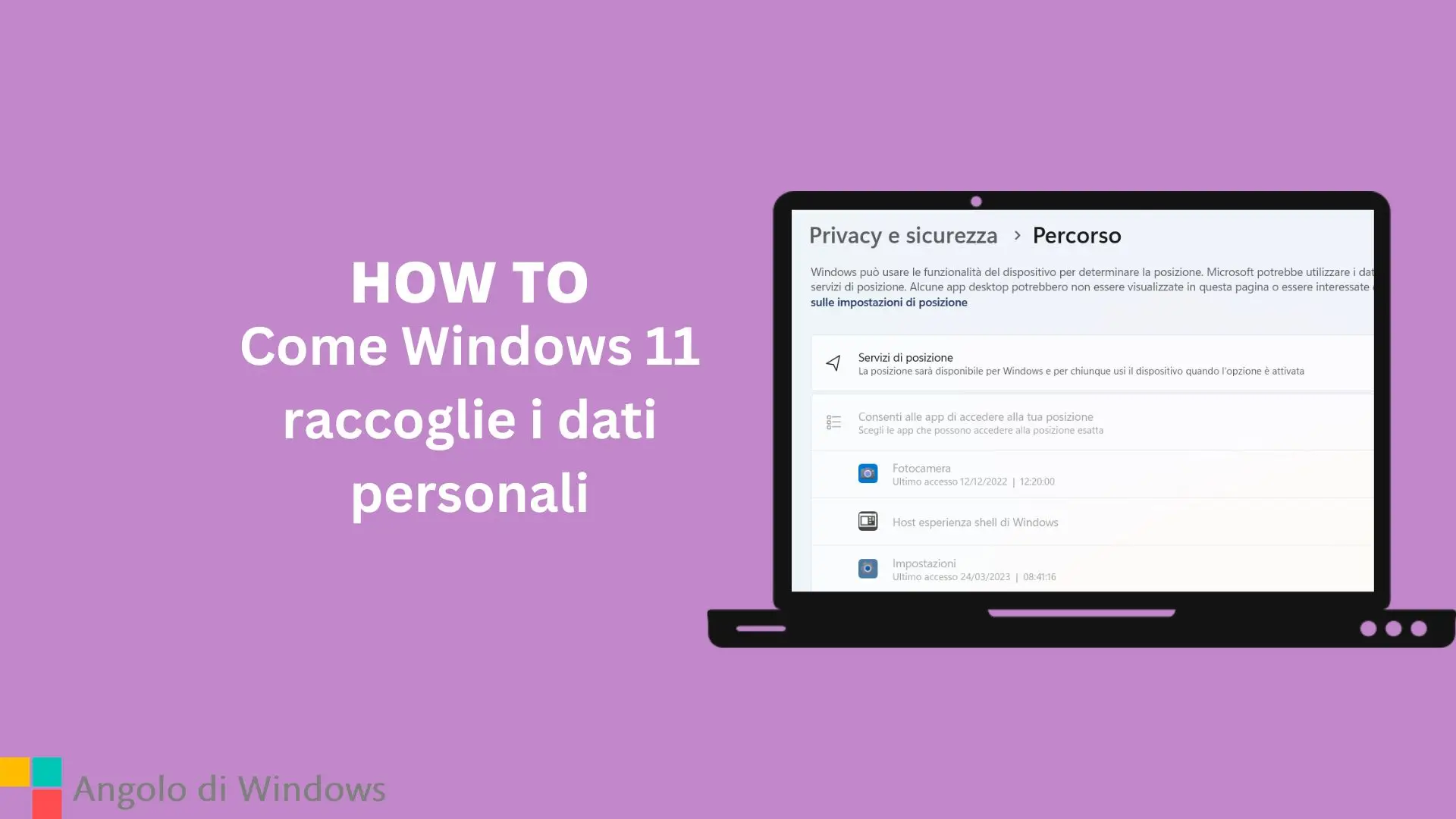 Come Windows 11 raccoglie i dati personali