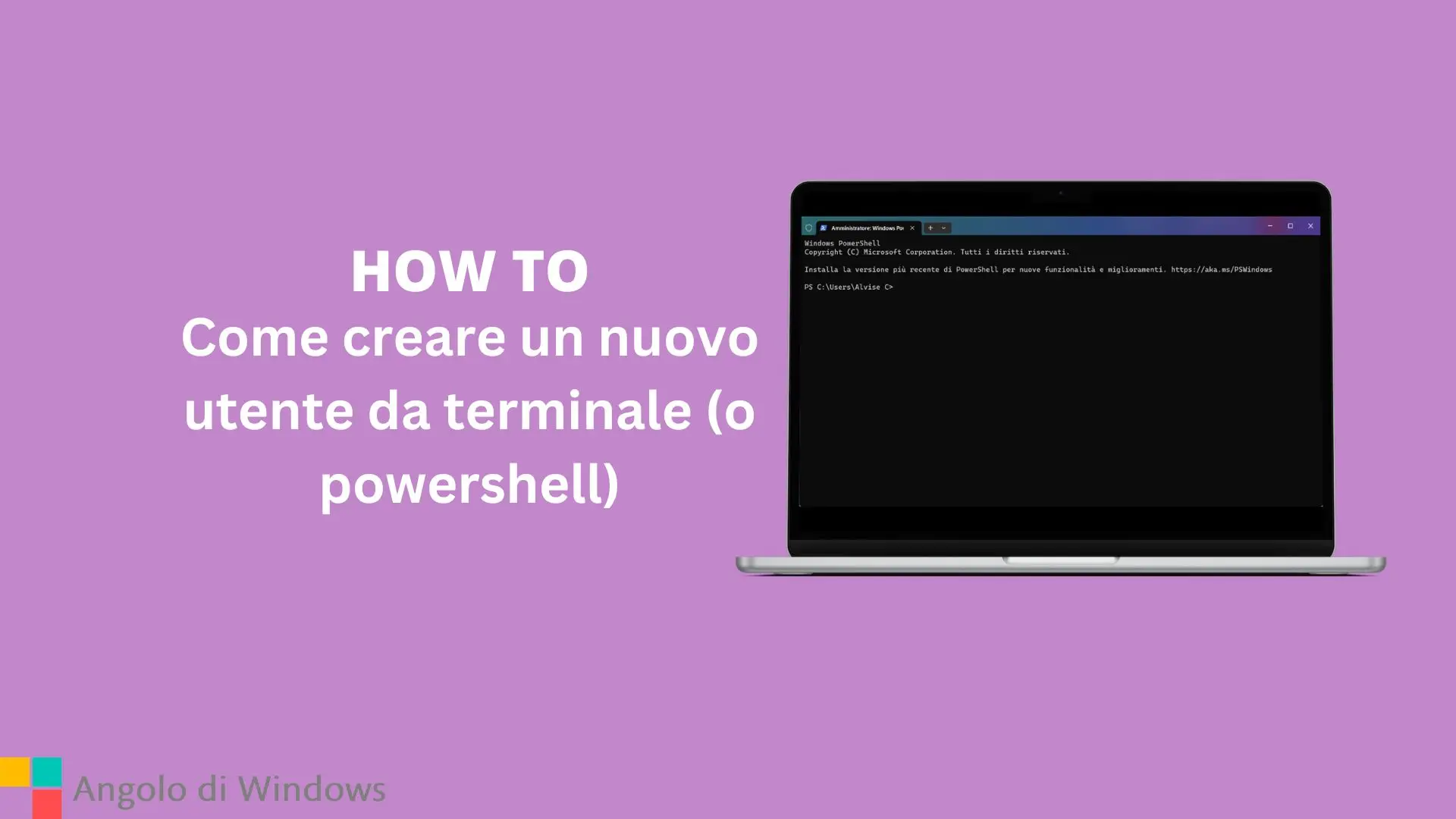 Come creare un nuovo utente da terminale (o powershell)