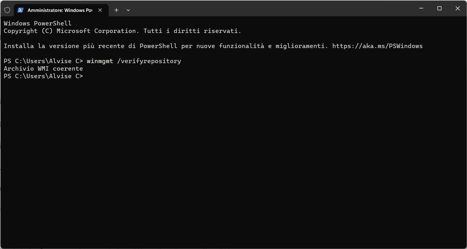 Come riparare o ricostruire la repository WMI in Windows