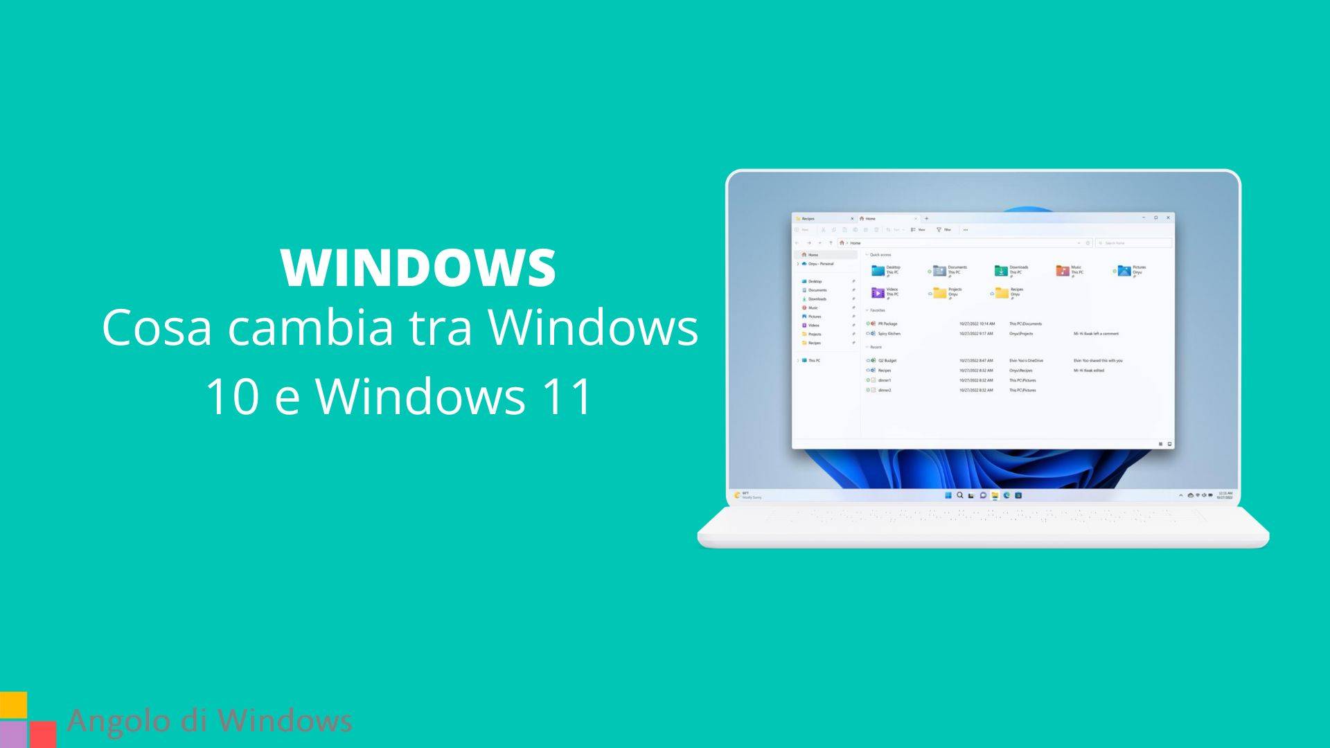 Cosa cambia tra Windows 10 e Windows 11