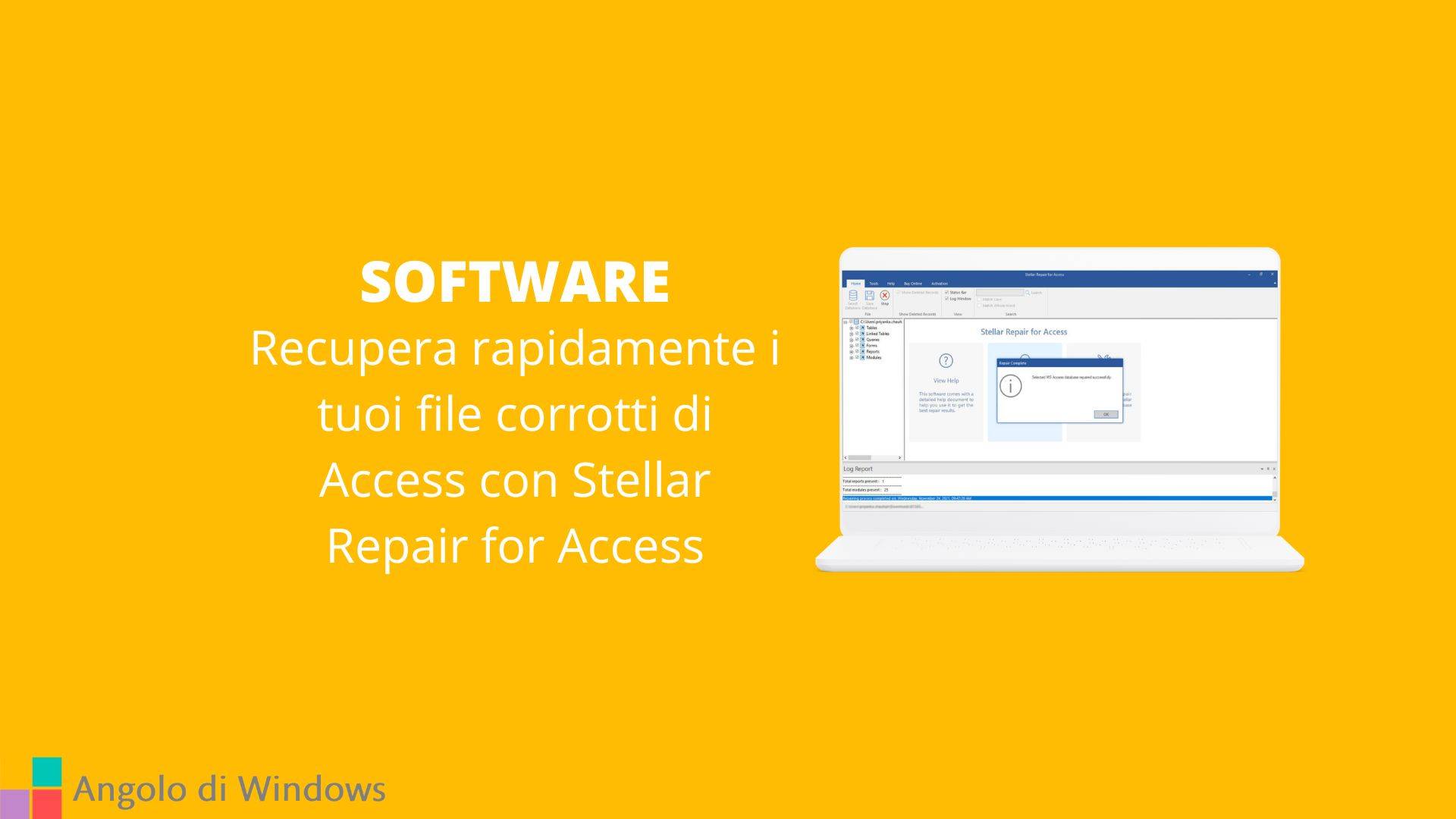 Recupera rapidamente i tuoi file corrotti di Access con Stellar Repair for Access