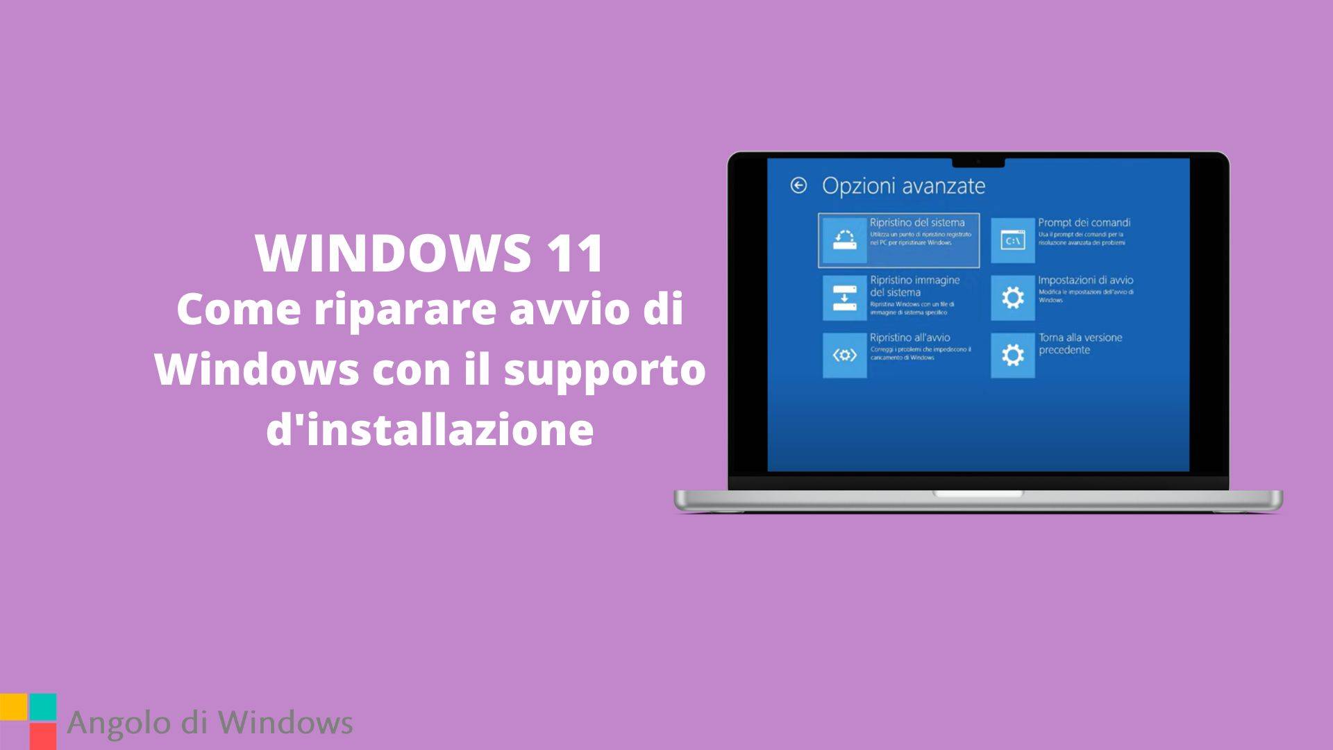 Come riparare avvio di Windows con il supporto d'installazione