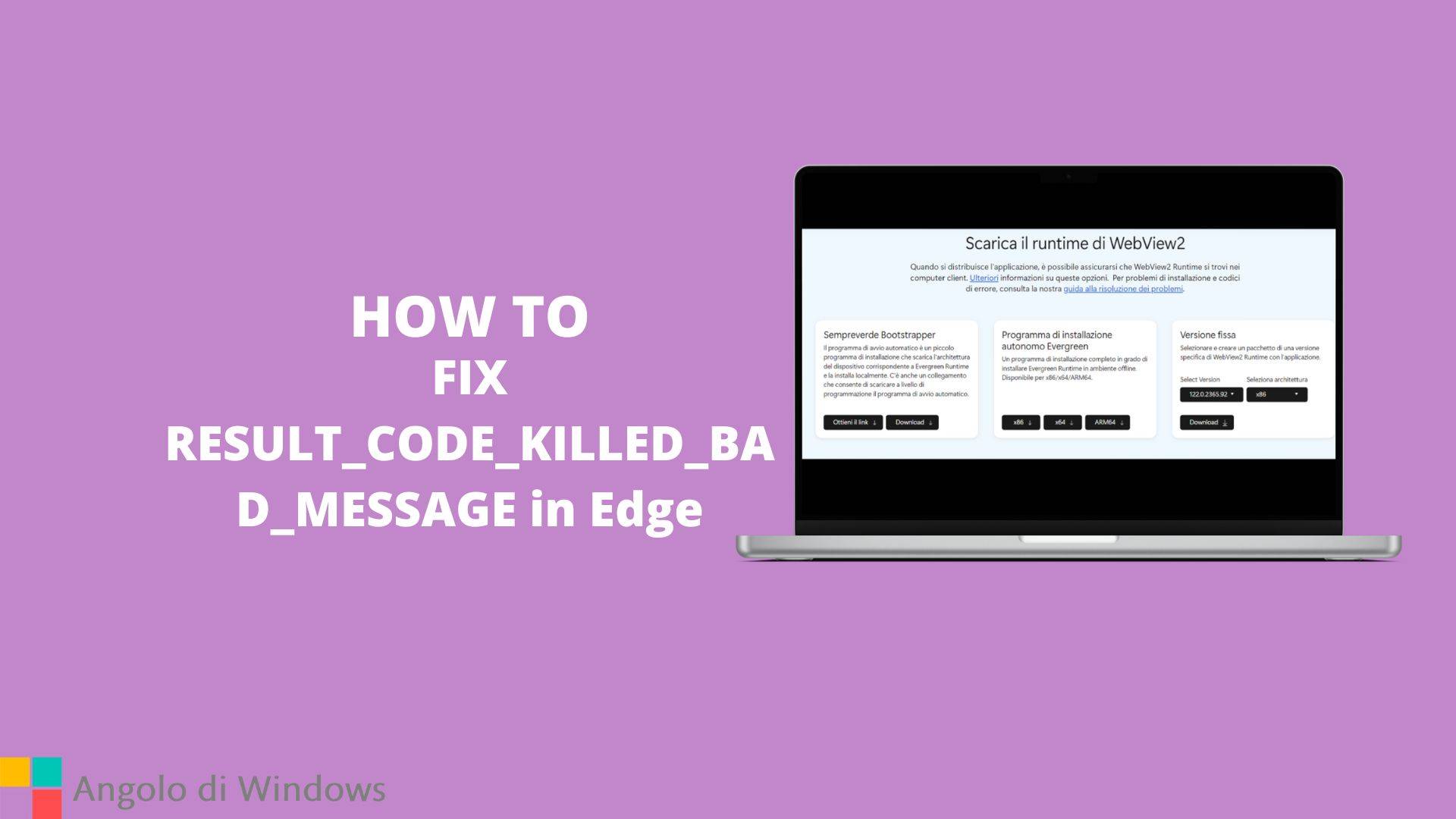 FIX RESULT_CODE_KILLED_BAD_MESSAGE In Edge