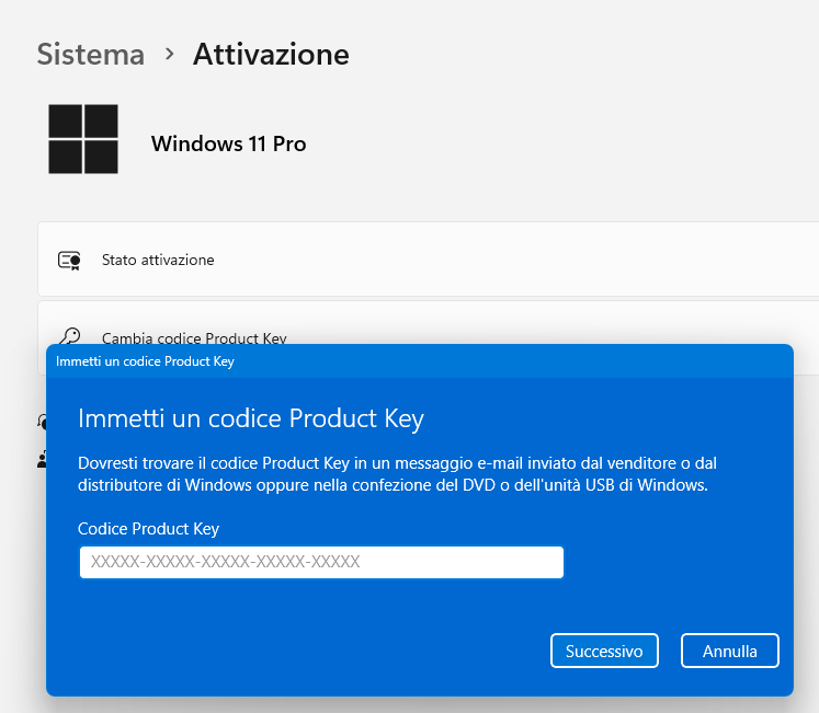 Product Key generiche per l’installazione di Windows 11 nel 2024