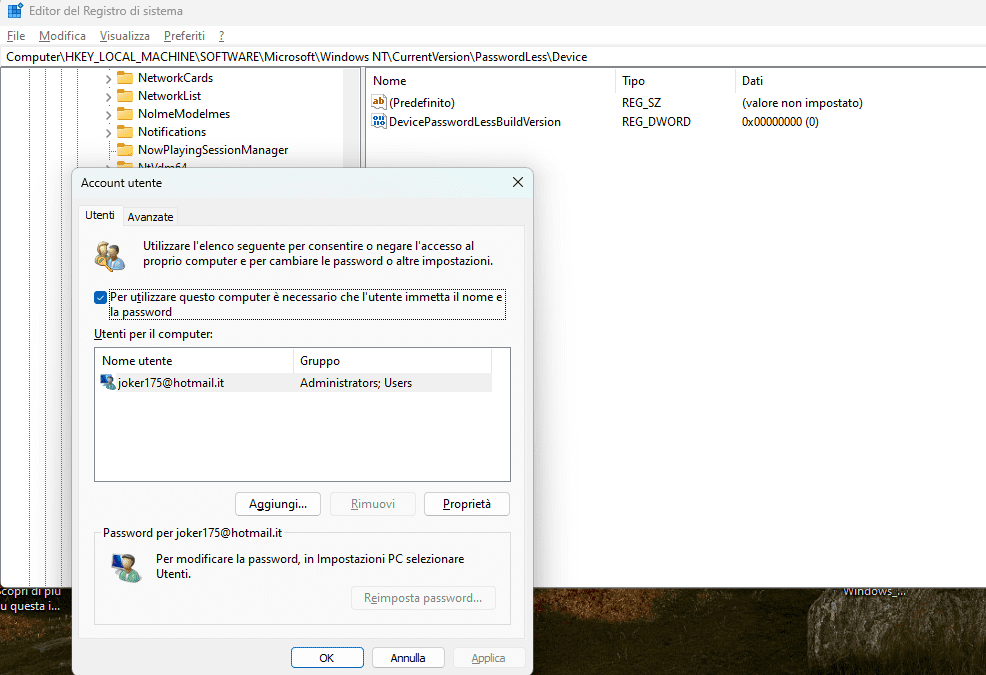 HOW TO Accesso Automatico Senza Password Windows 11