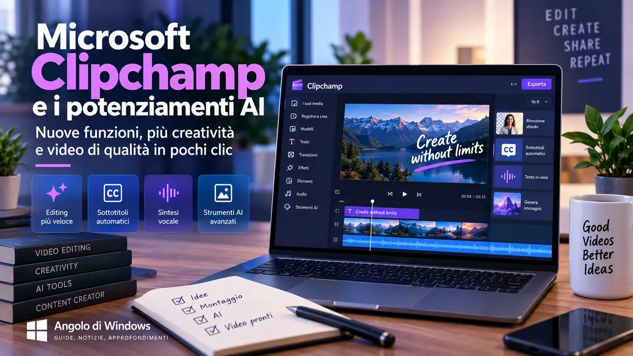 Microsoft Clipchamp e i potenziamenti AI Microsoft Clipchamp e i potenziamenti AI