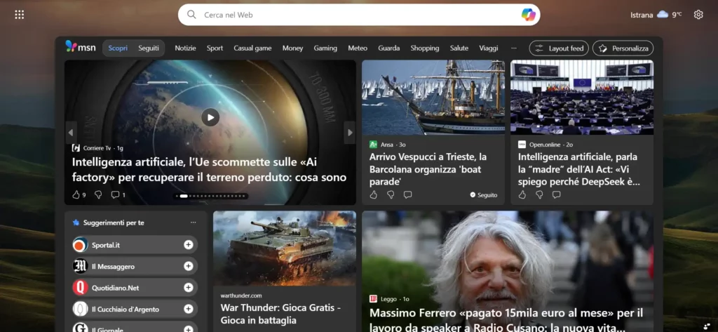 google motore di ricerca su bing