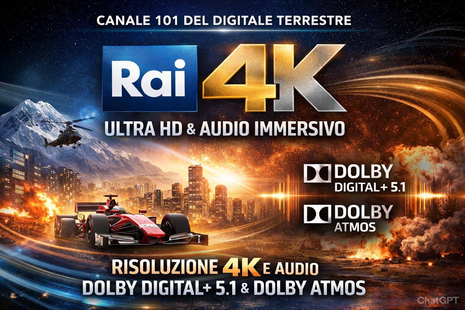 RAI 4K: La rivoluzione visiva e sonora sul Digitale Terrestre