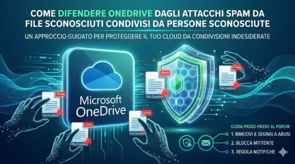 FIX OneDrive Spam Attack: Come Bloccare i File Condivisi da Sconosciuti