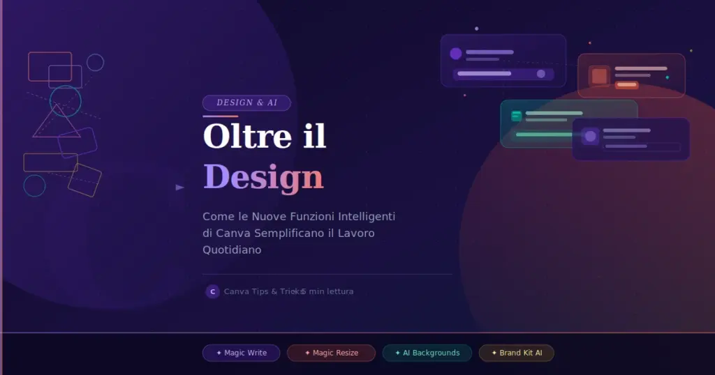 Oltre il Design: Come le Nuove Funzioni Intelligenti di Canva Semplificano il Lavoro Quotidiano