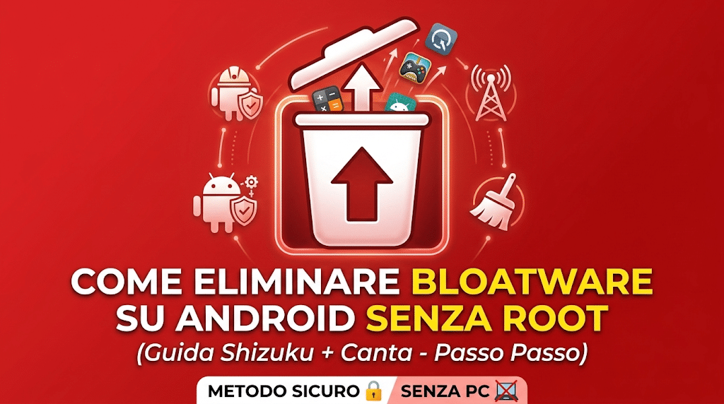 Come Eliminare i Bloatware su Android Senza Root (Guida Shizuku + Canta)